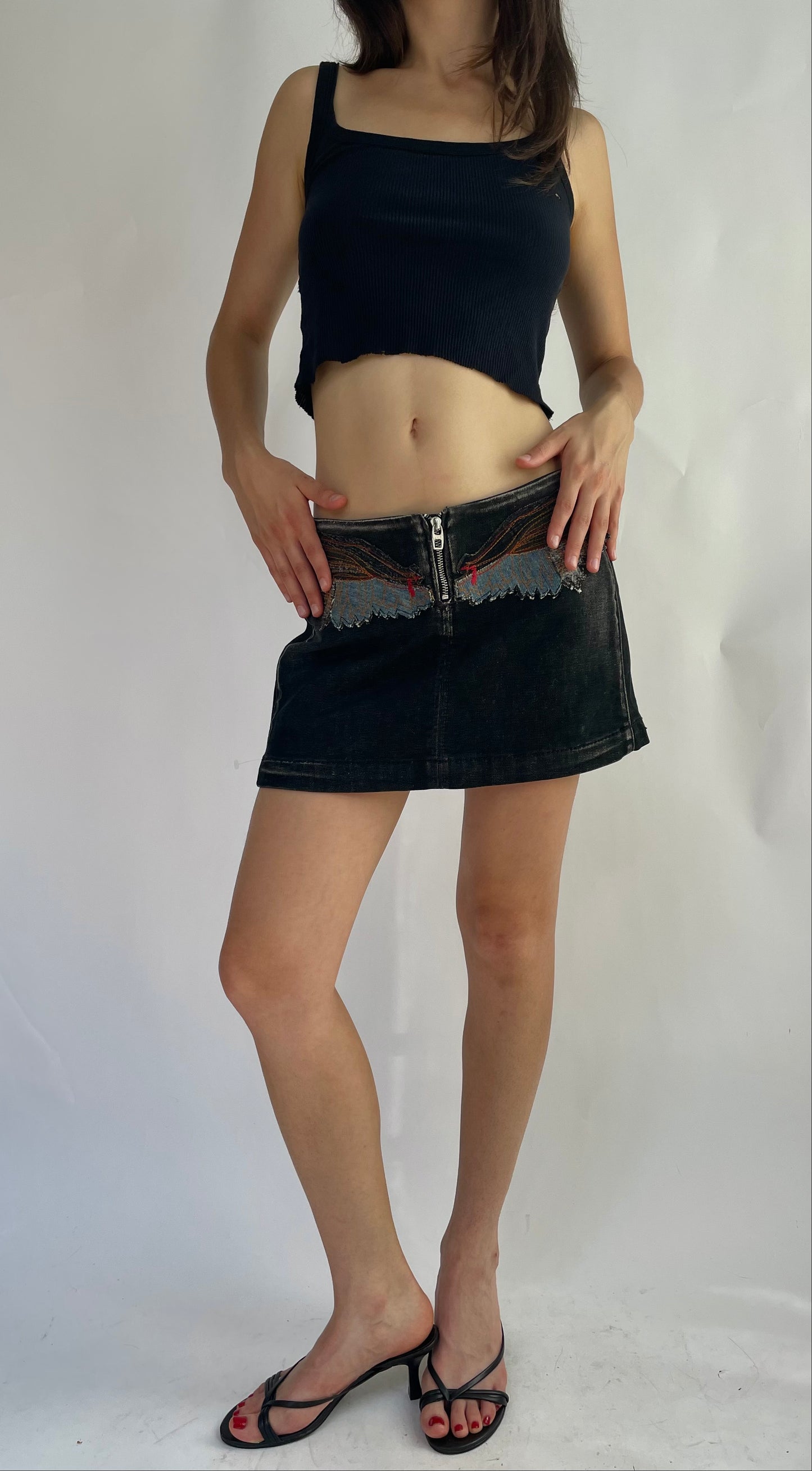 Y2K low rise denim skirt by miss sixty