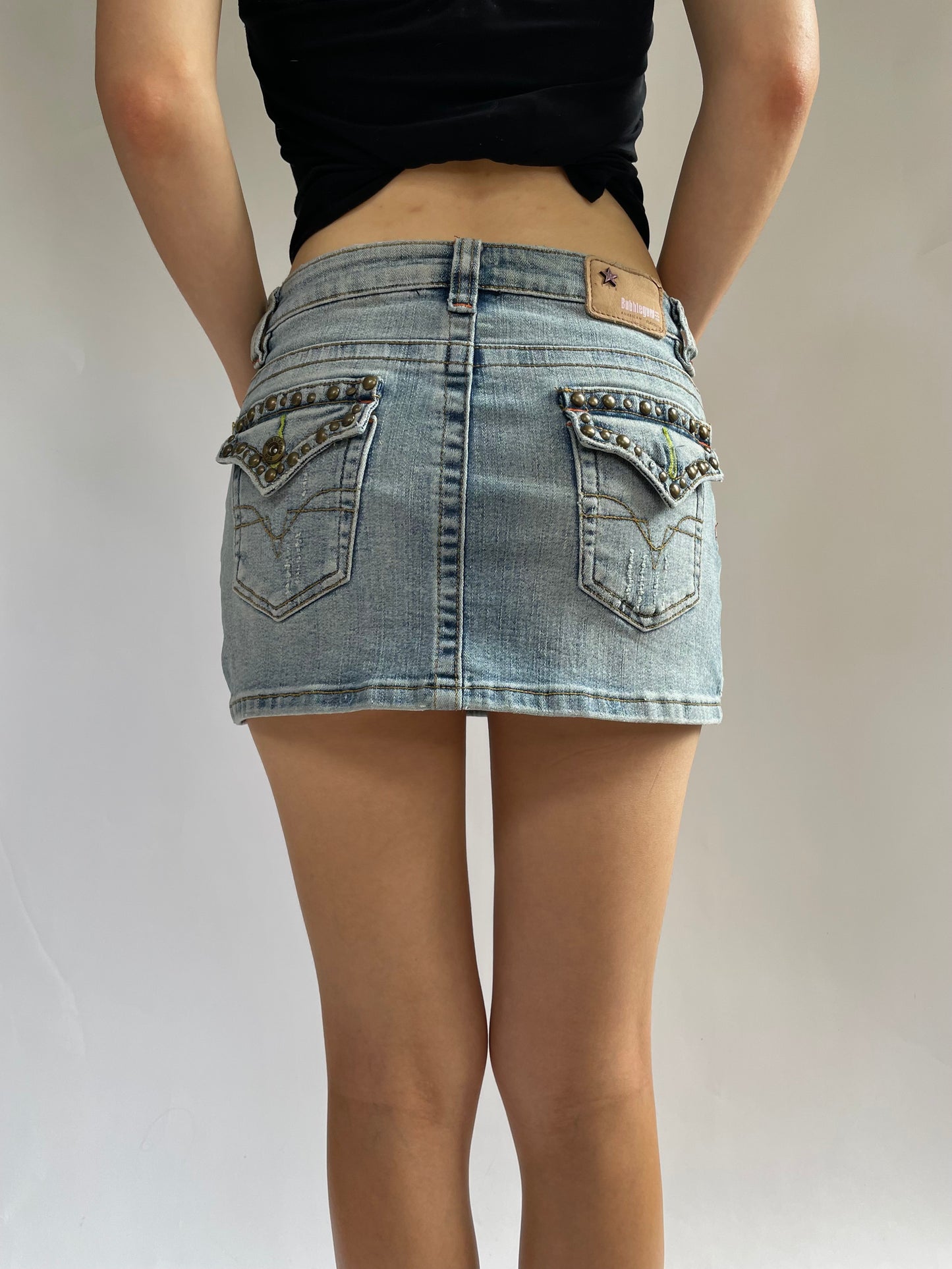 Y2k mini denim skirt by bubblegum