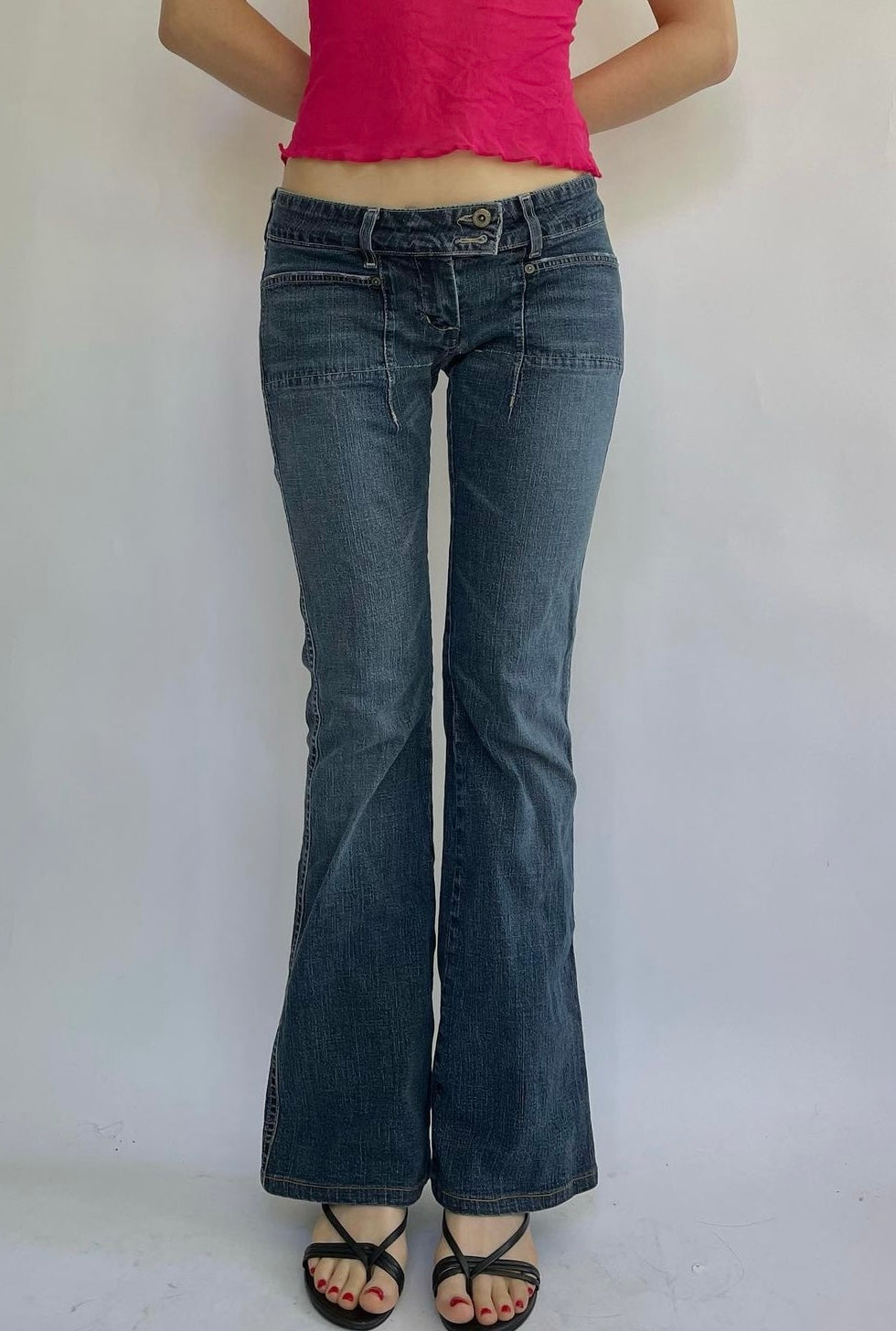 Y2K low rise flared pants by parasuco