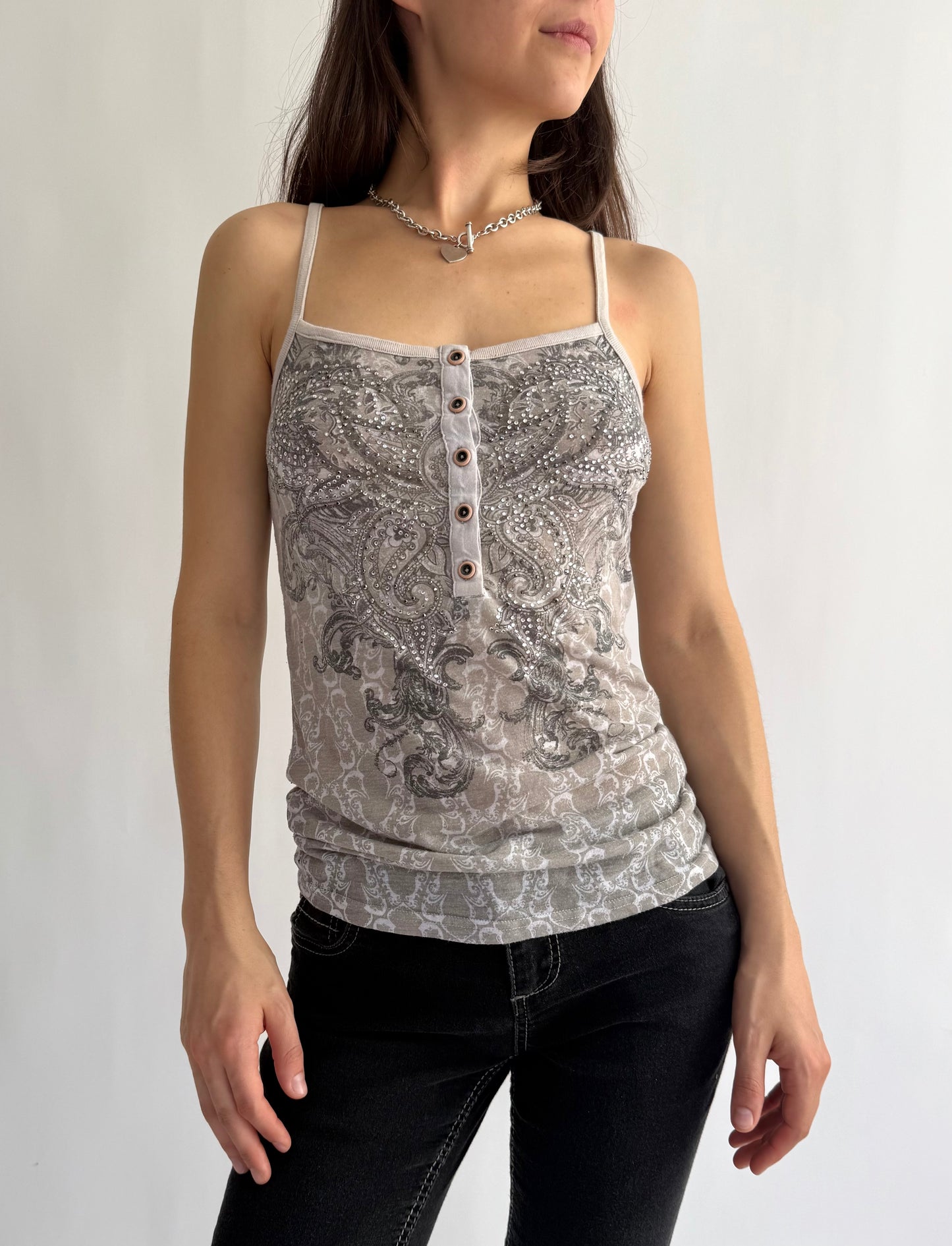 Y2K bedazzled camisole top by MISS ME