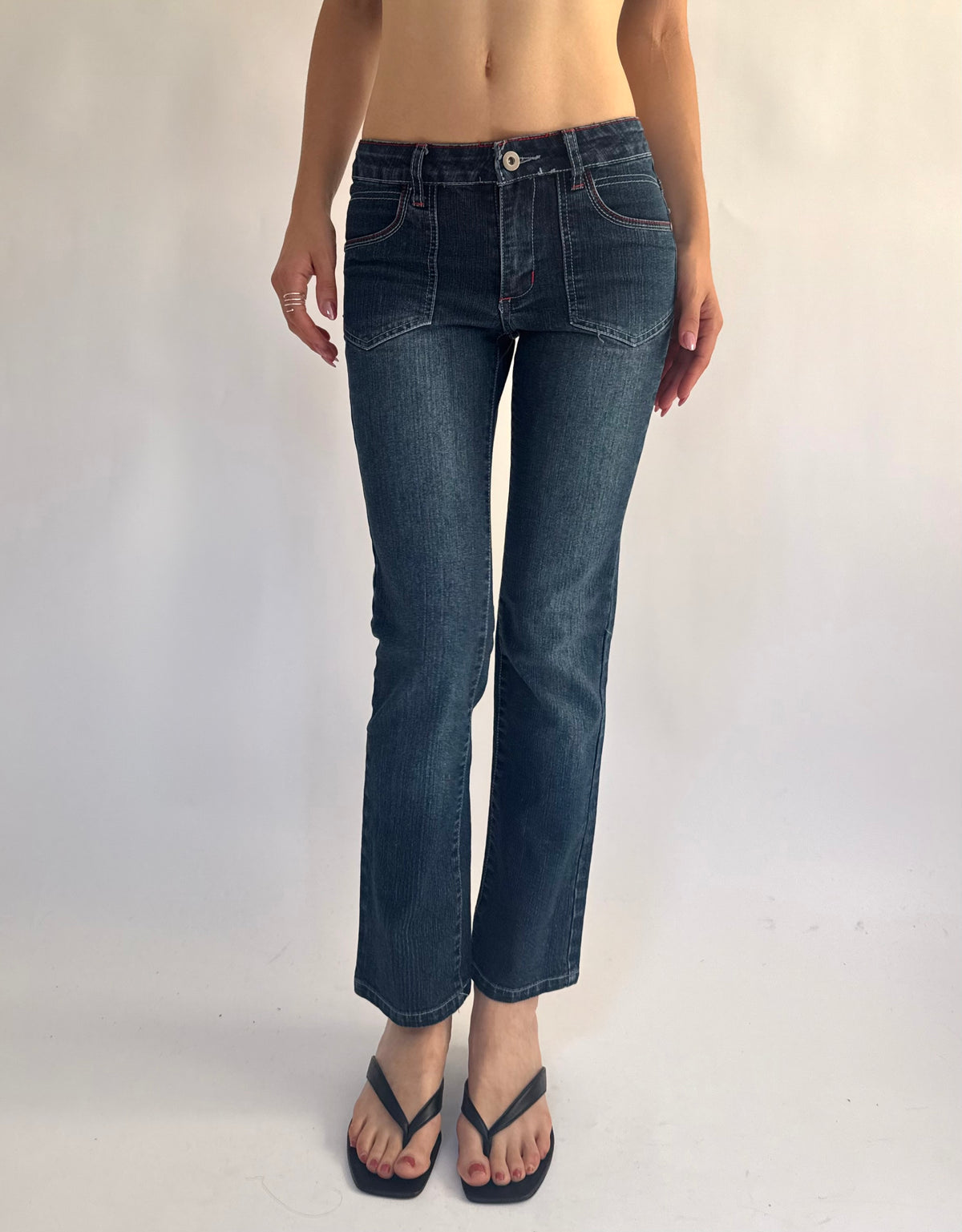 Y2K mid rise straight leg jeans