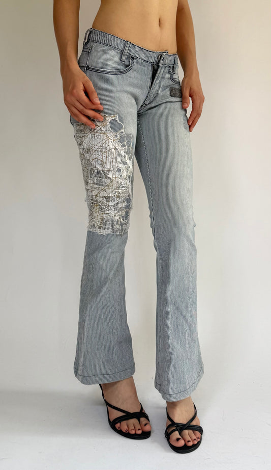 Y2K rare low rise flared jeans by brand BEBE