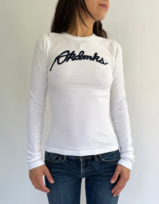 Y2K DEADSTOCK brand new from the early 2000s fitted long sleeve top by AKADEMIKS