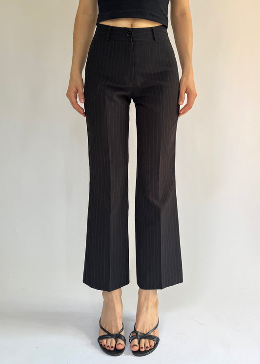 Y2k pinstriped trousers office siren core