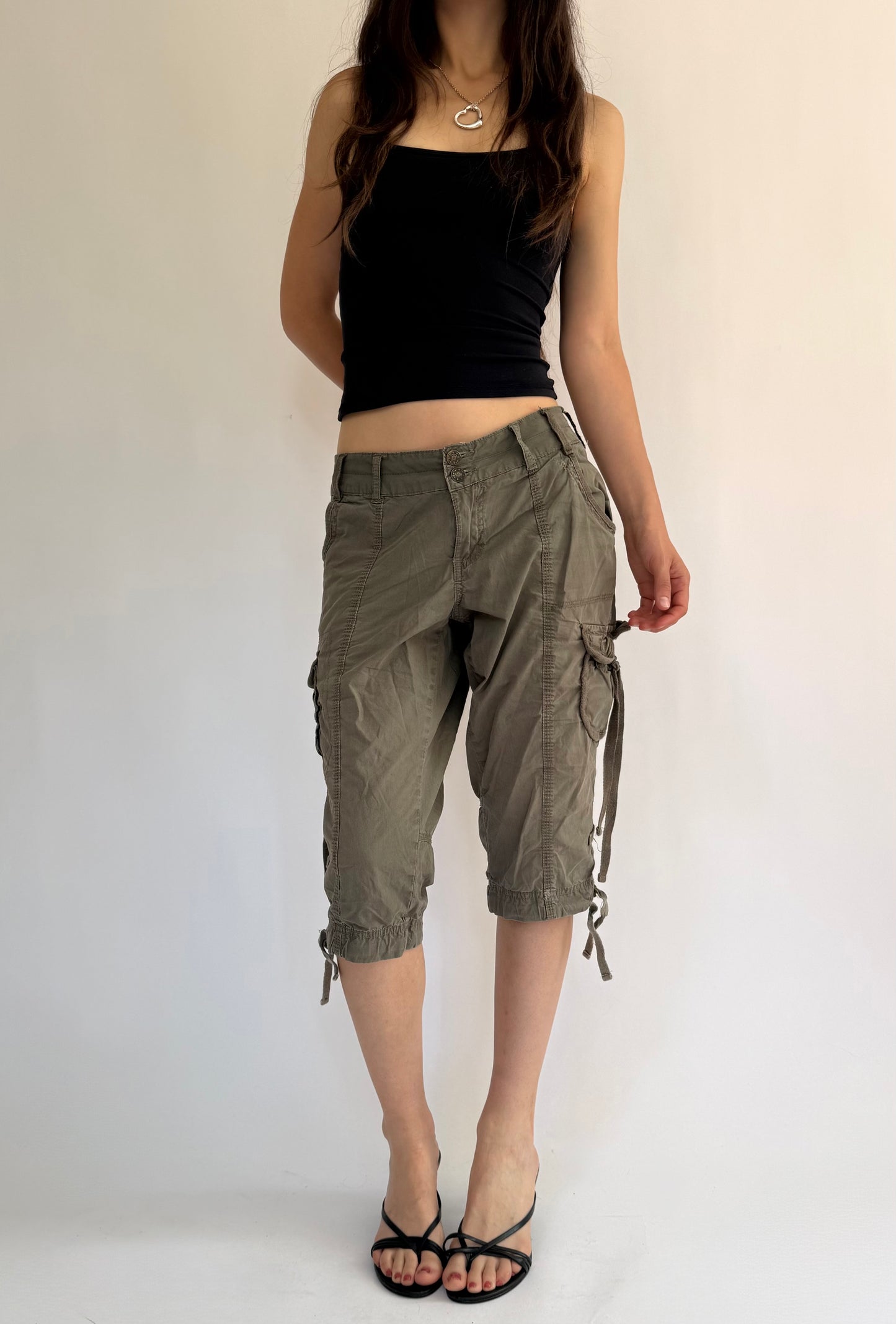 Y2K low rise baggy cargos shorts