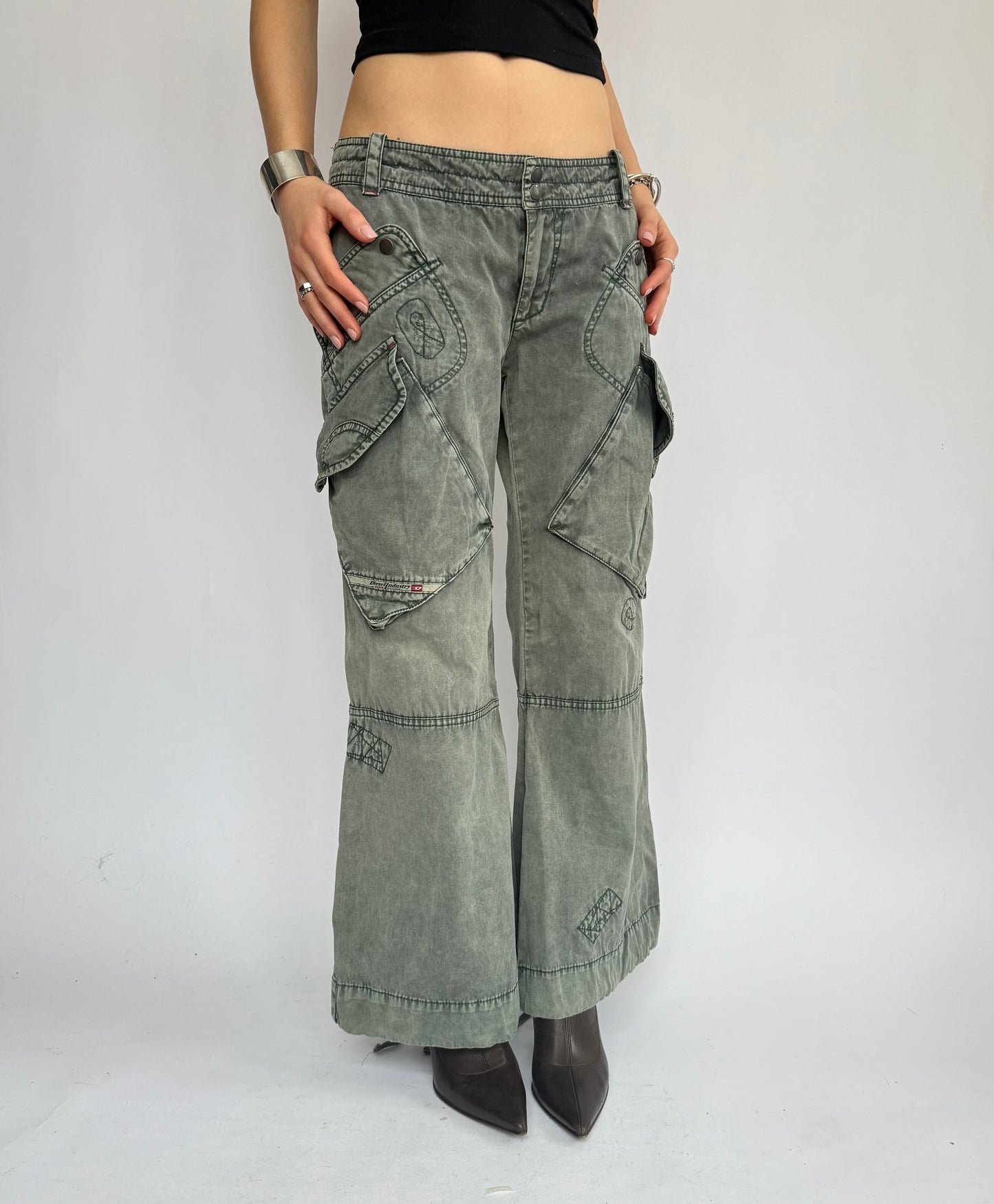 wide leg cargo pants grunge vibes by DIESEL