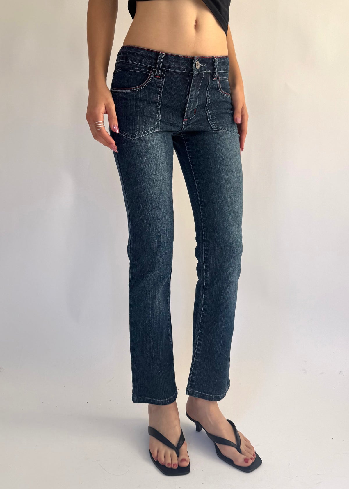 Y2K mid rise straight leg jeans