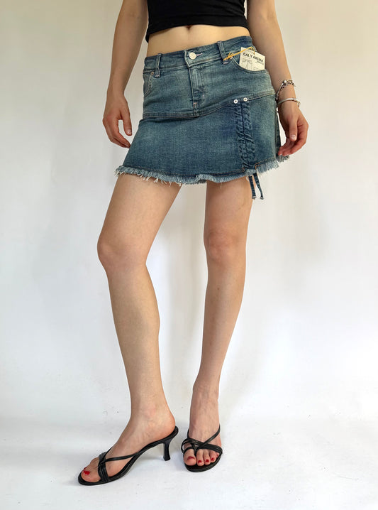 Y2K deadstock CALY ARENA jeans low rise denim mini skirt