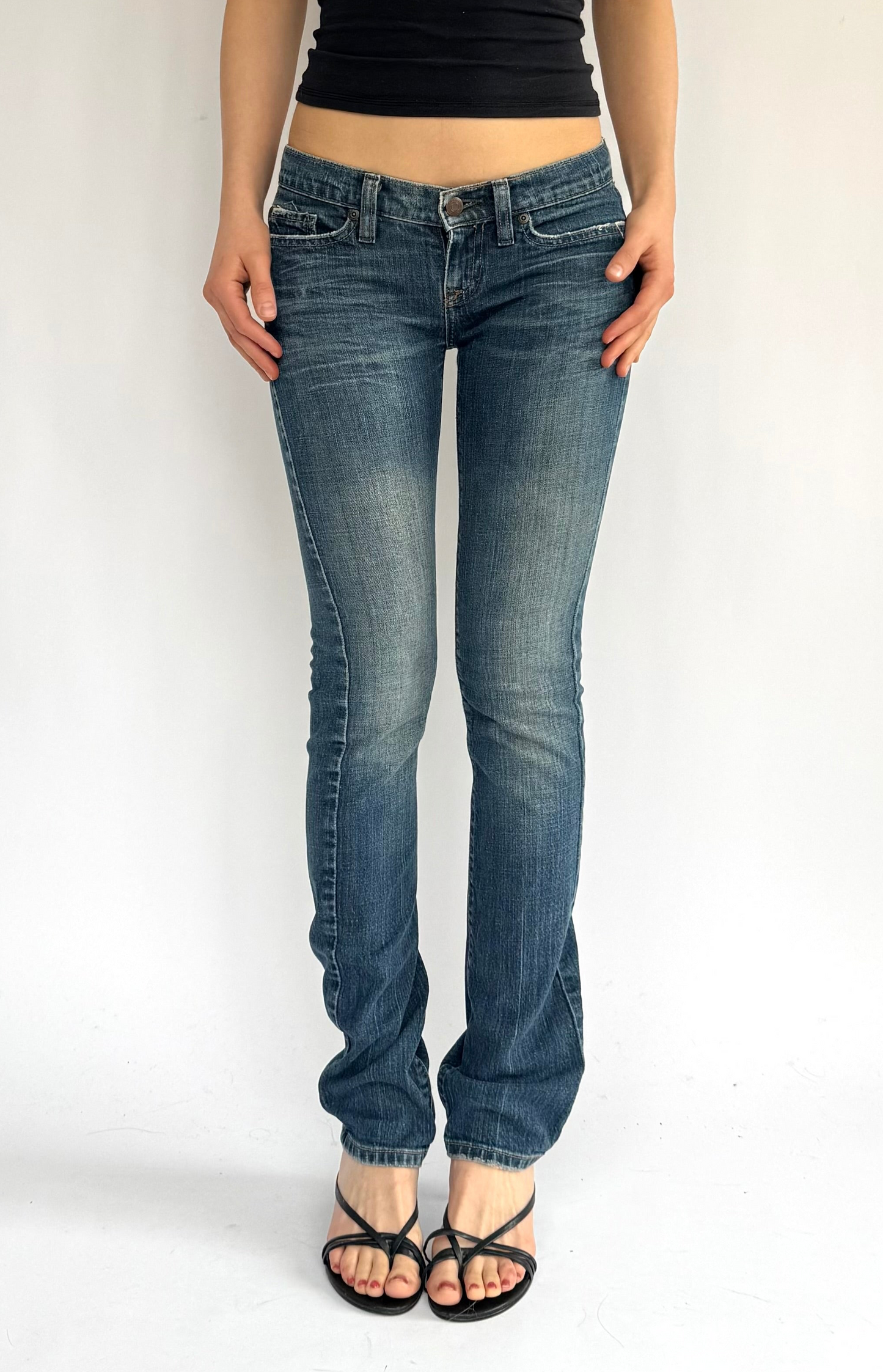 2000s/2010s extra low rise skinny jeans by Abrecombie and Fitch