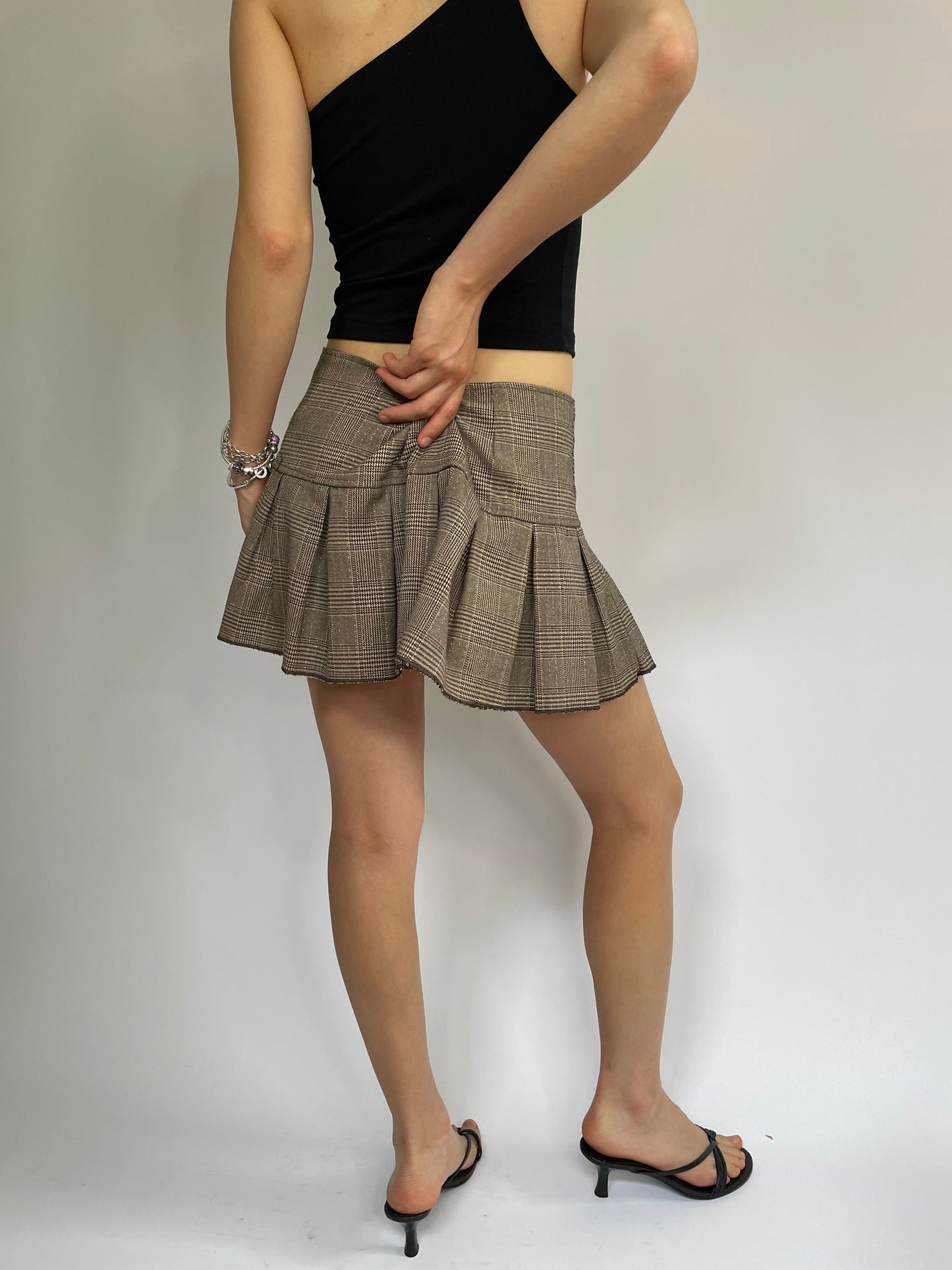 Y2k pleated mini skirt