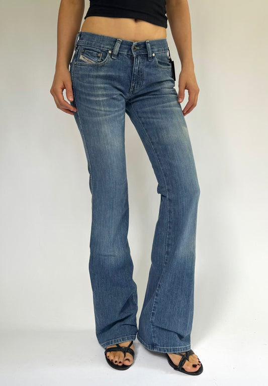 Y2K DEADSTOCK by DIESEL with tags low rise flared jeans
