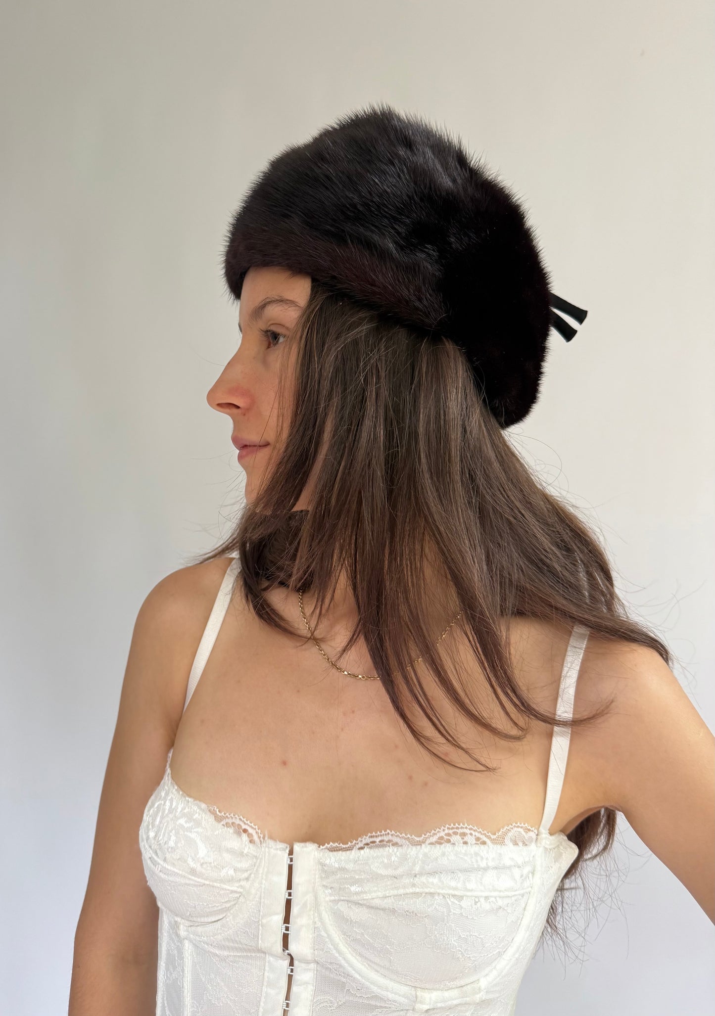 Vintage 90s fur hat