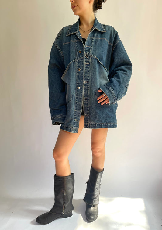 Vintage 90s oversized denim jacket by Parasuco - Size XL