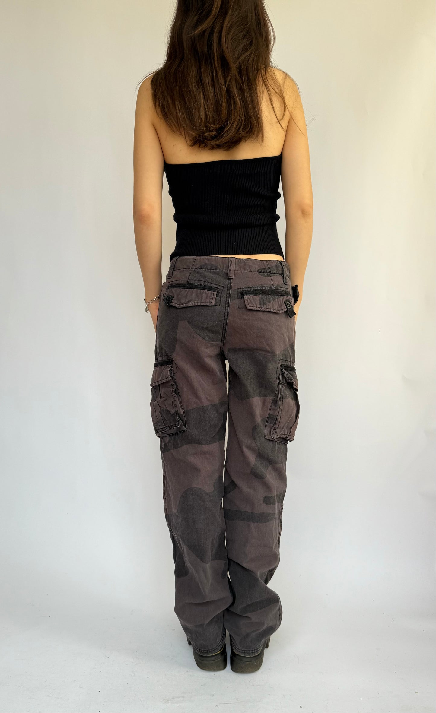 Y2K baggy straight leg cargo pants by NEVADA