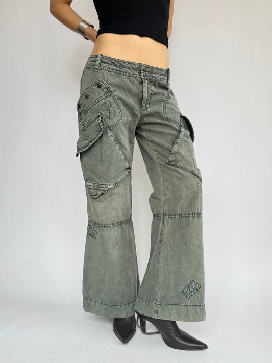 wide leg cargo pants grunge vibes by DIESEL