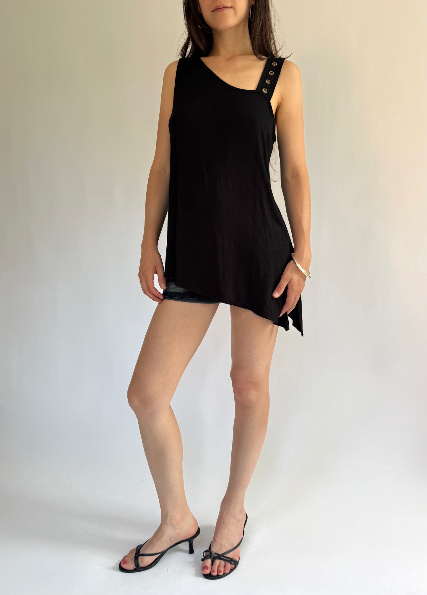 Y2K/2000s soft off the shoulder eyelet top