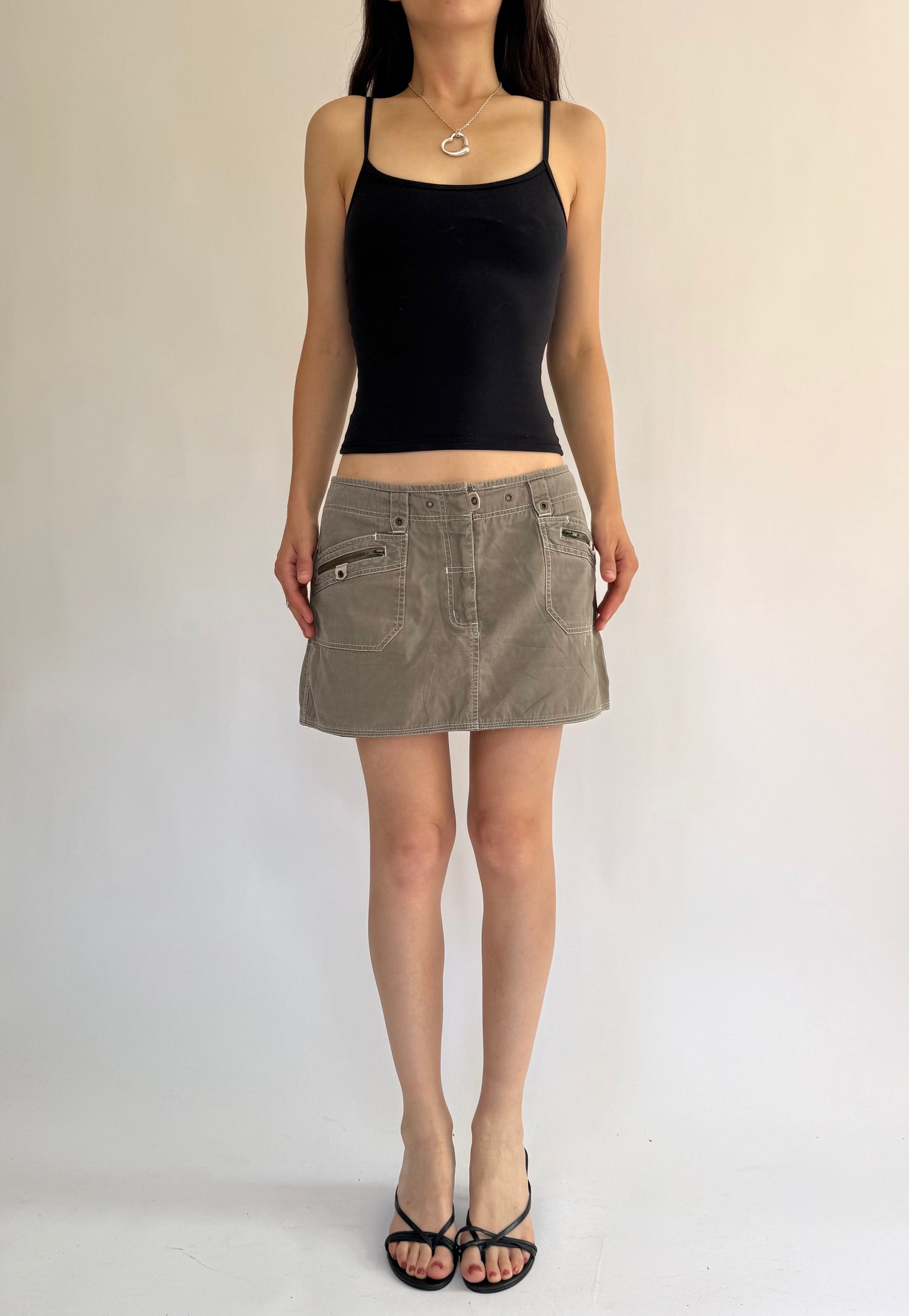 Y2K/2000s low rise cargos mini skirt