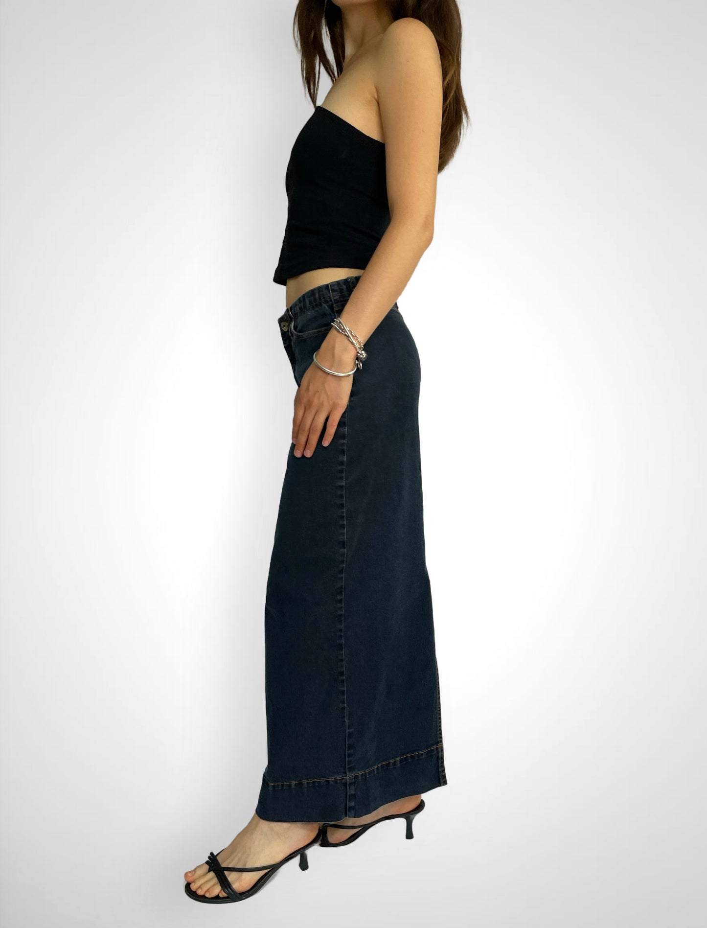 Y2k maxi denim skirt by SEXSO