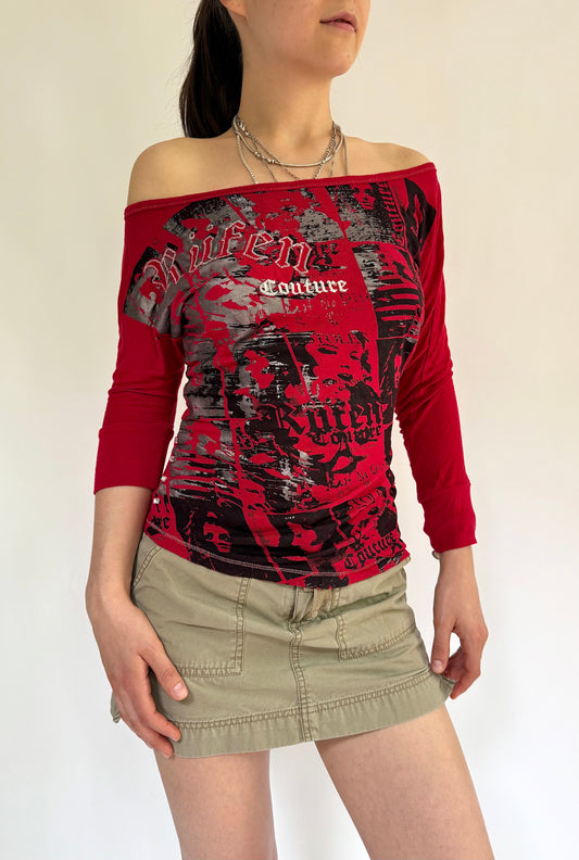 Y2k off the shoulder top by rüfen couture