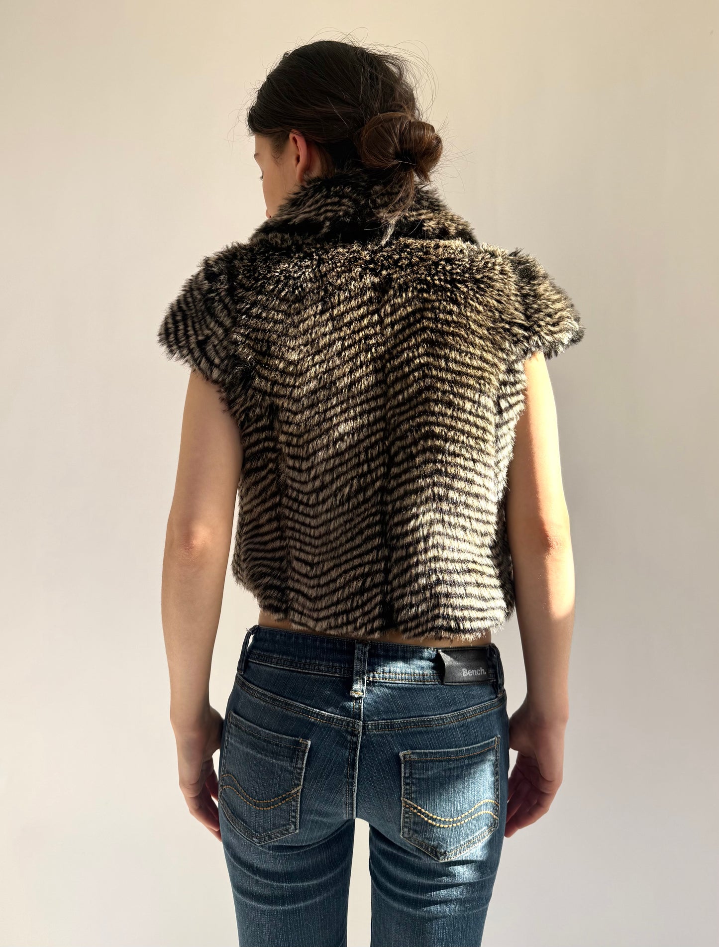 Y2K mini faux fur jacket