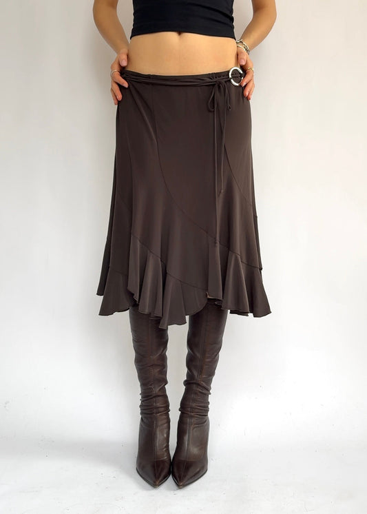 2000s skirt with ruffles and ring