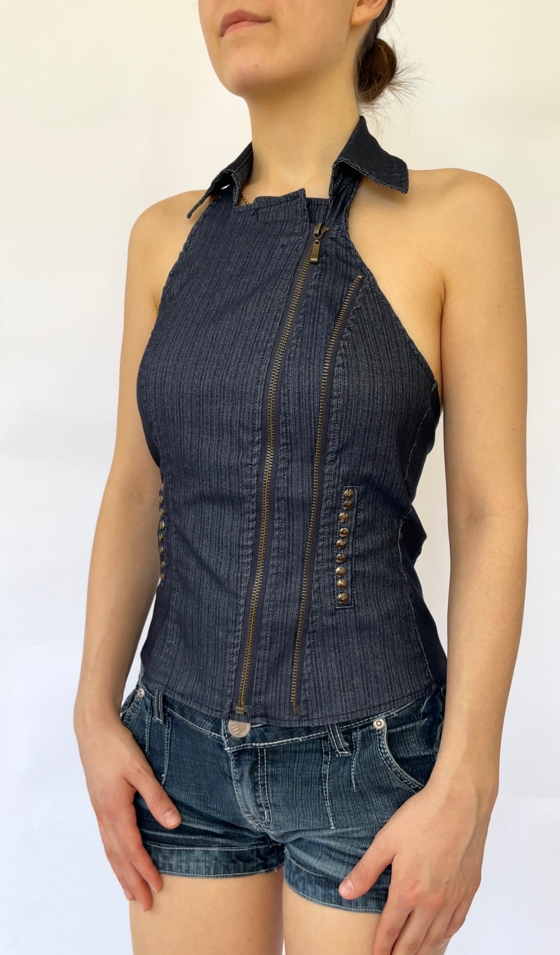 Y2K denim top by LIMITÉ