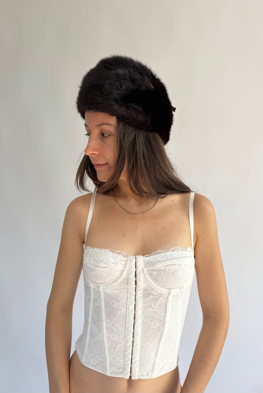 Vintage 90s fur hat