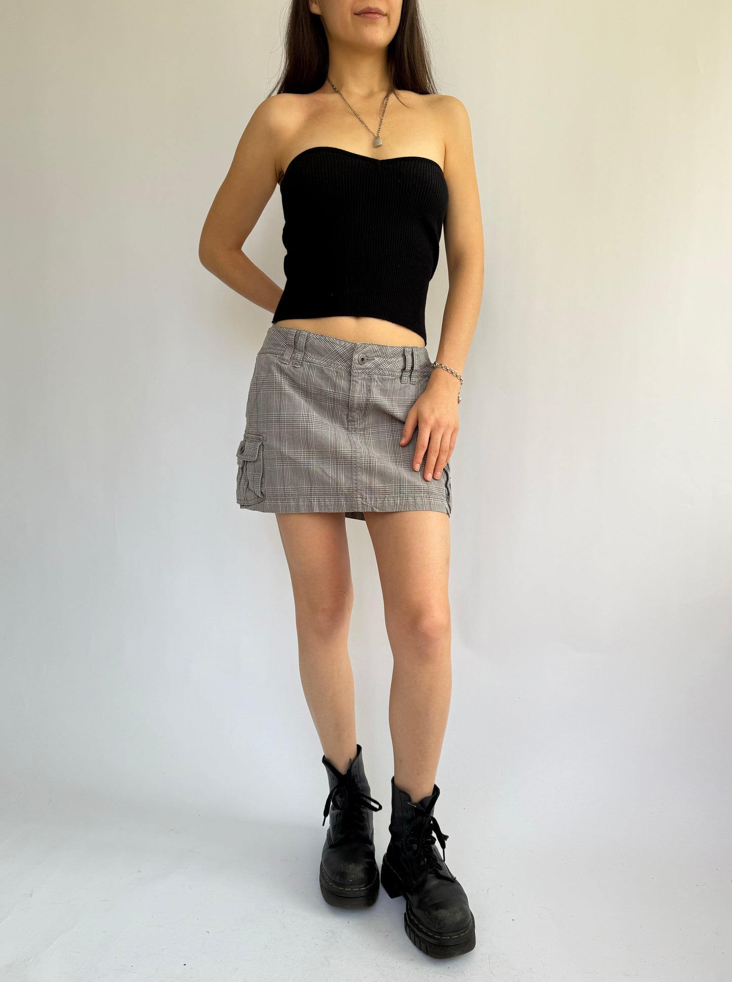 Y2k mini skater girl cago skirt