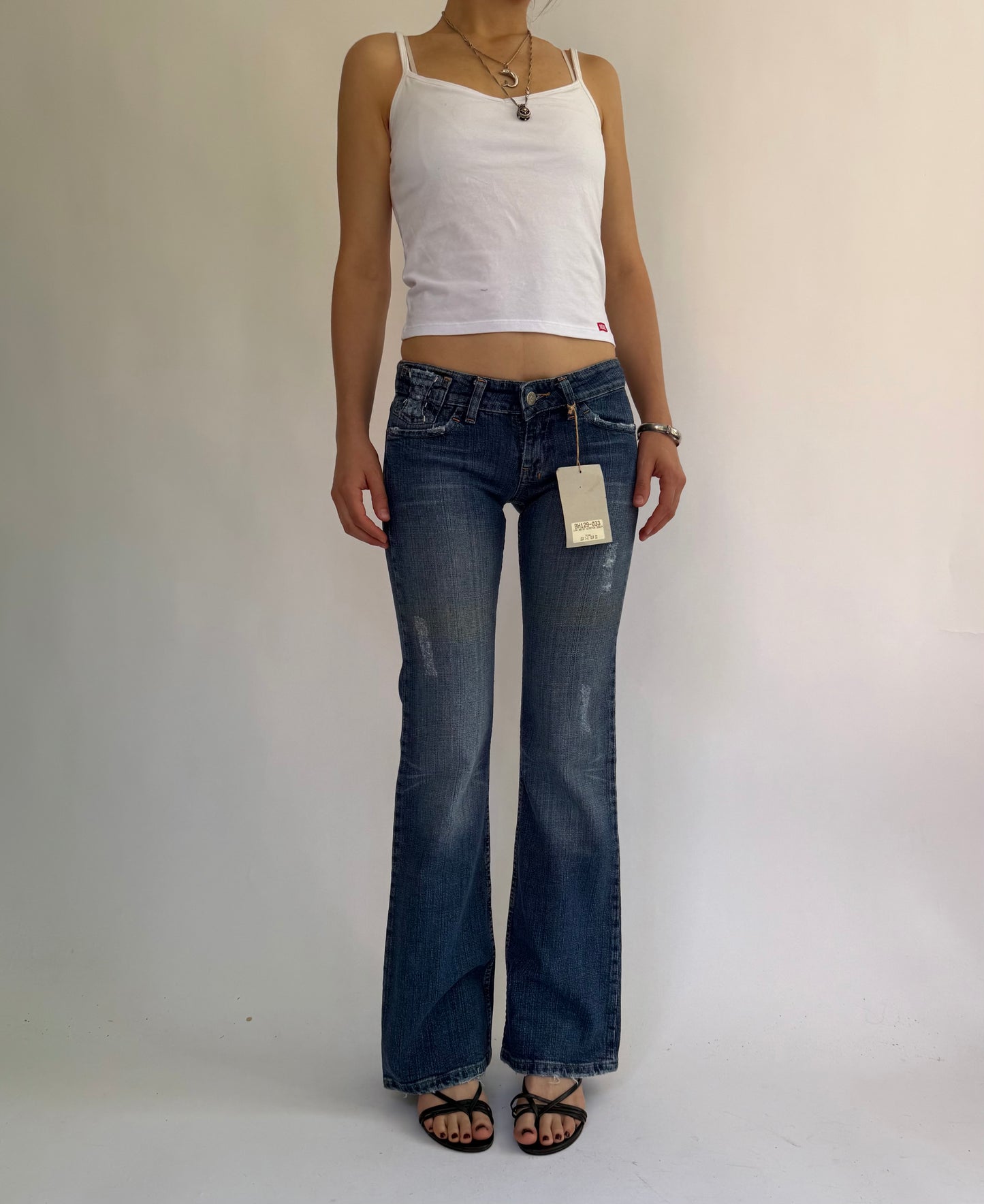 Y2K DEADSTOCK with tags low rise flared jeans by CAL Y ARENA