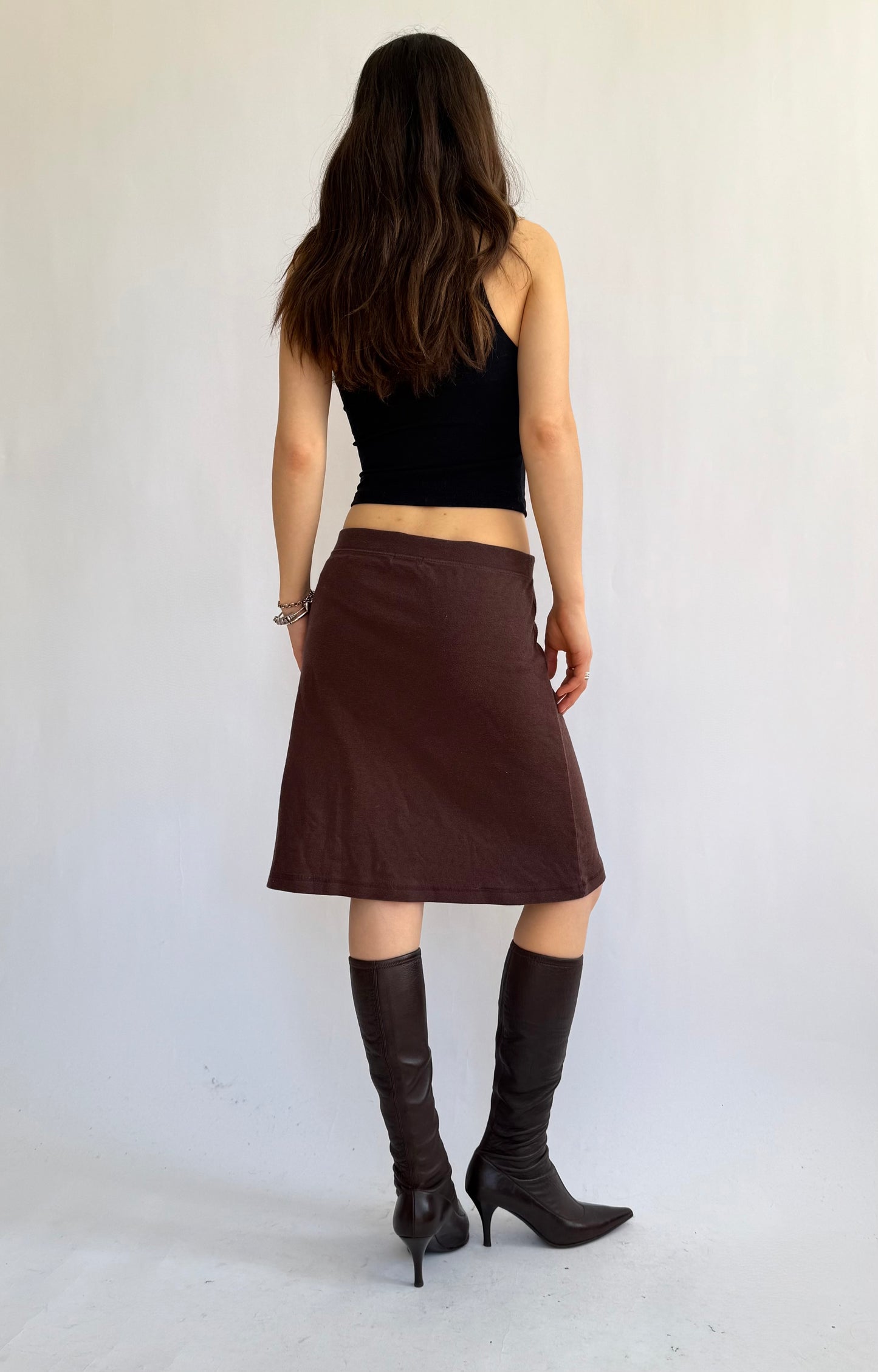 Y2K Brown skirt with drawstring waist