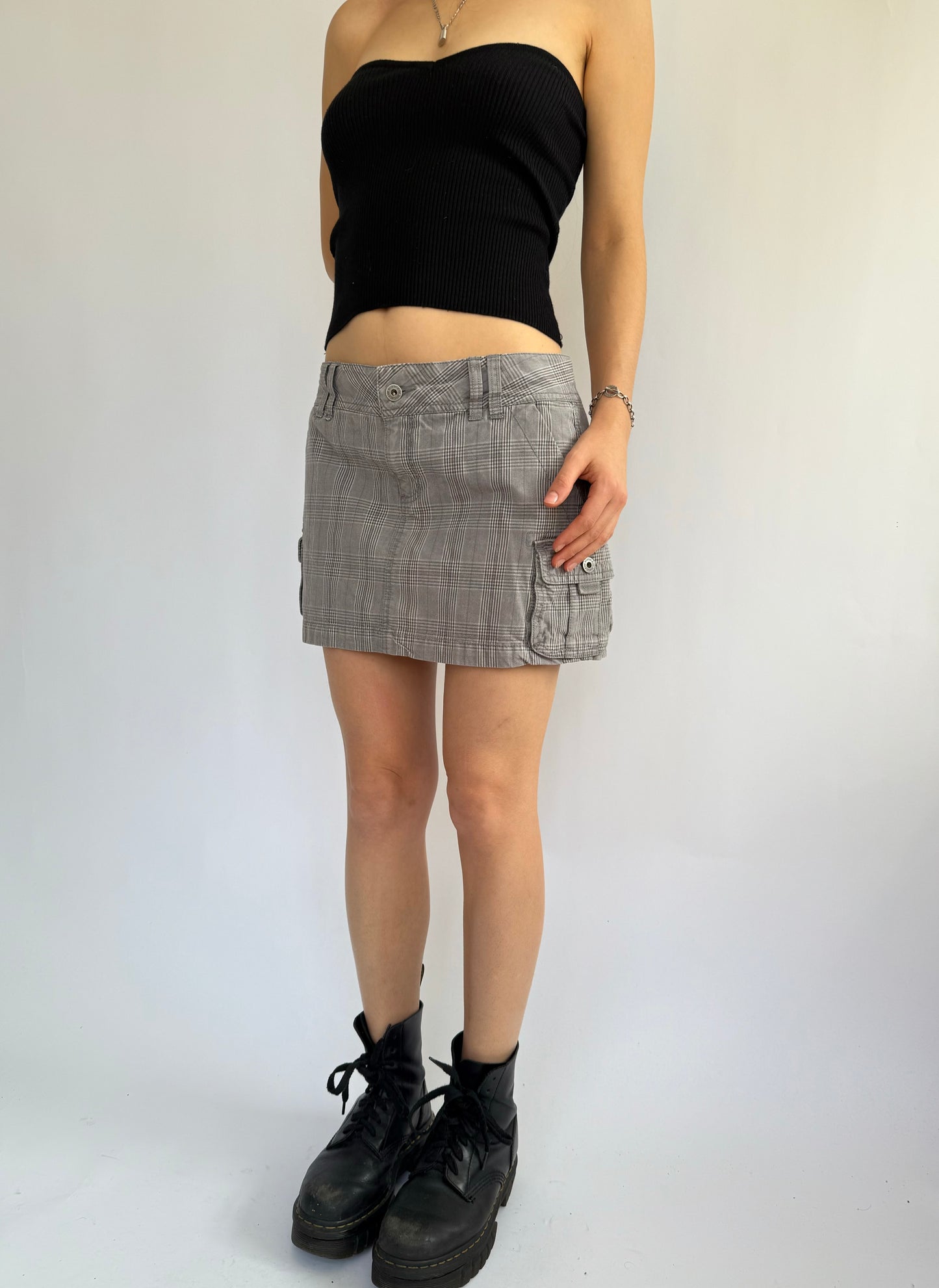 Y2k mini skater girl cago skirt