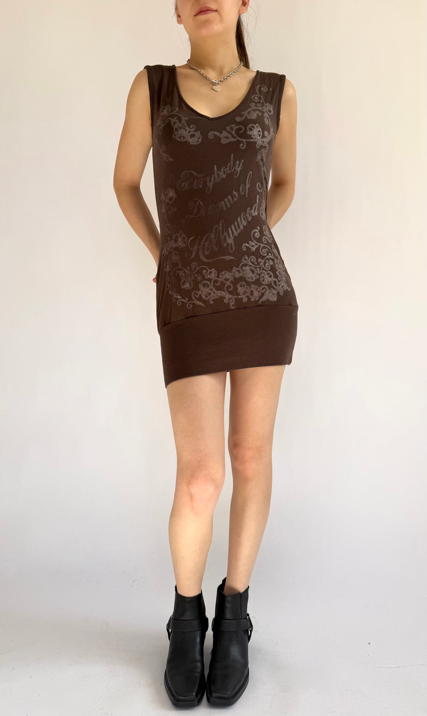 Y2K/2000s mini open back dress