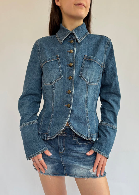 Y2K fitted denim jacket
