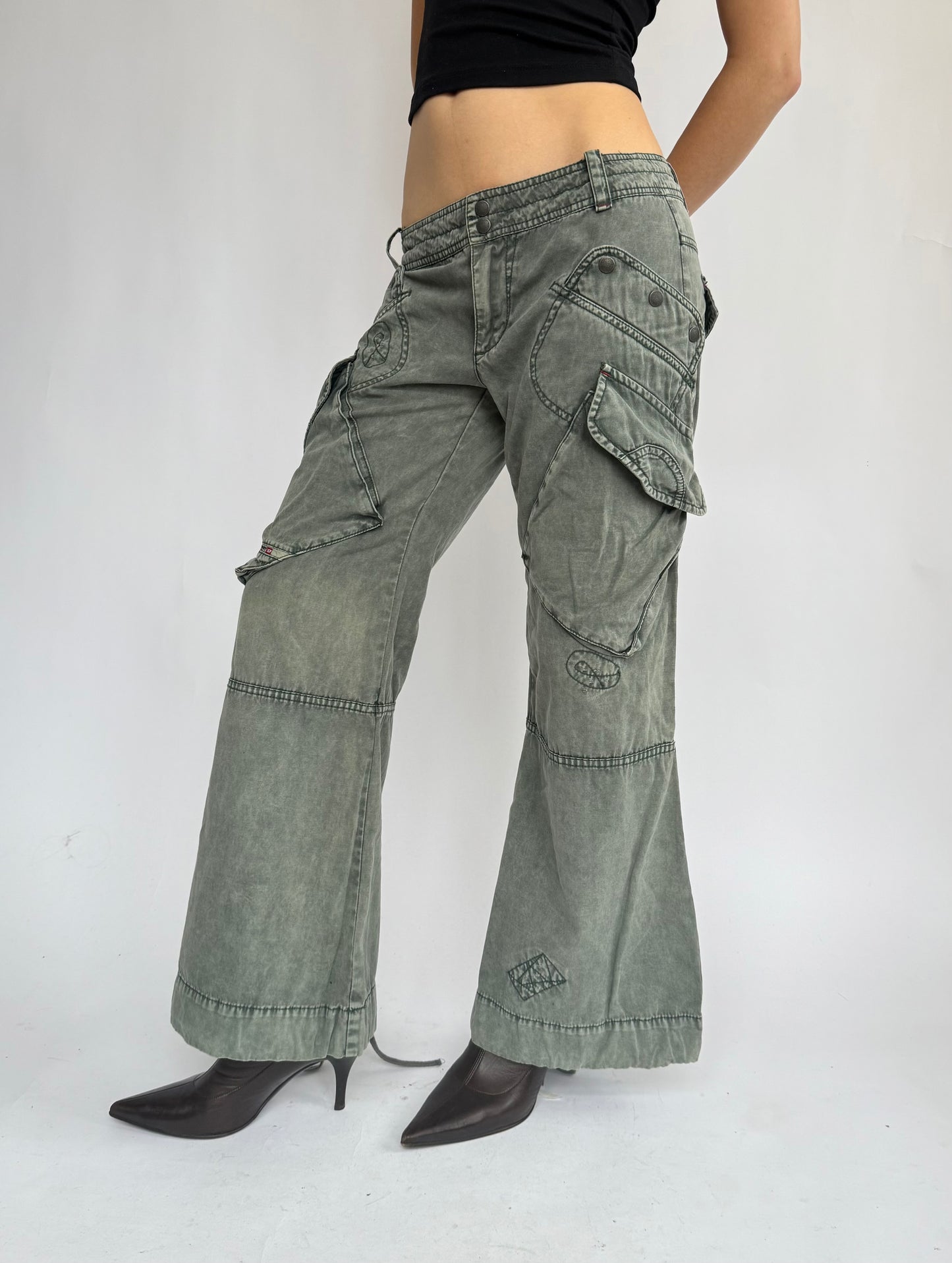 wide leg cargo pants grunge vibes by DIESEL