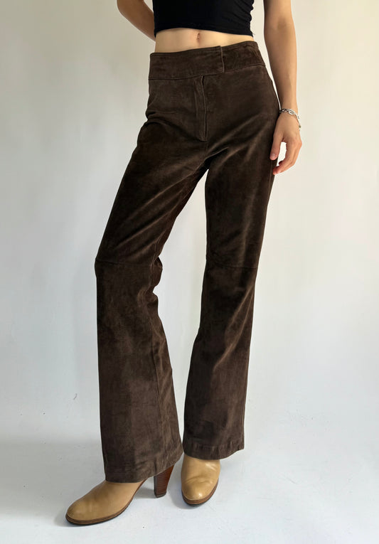 Vintage high waisted suede pants