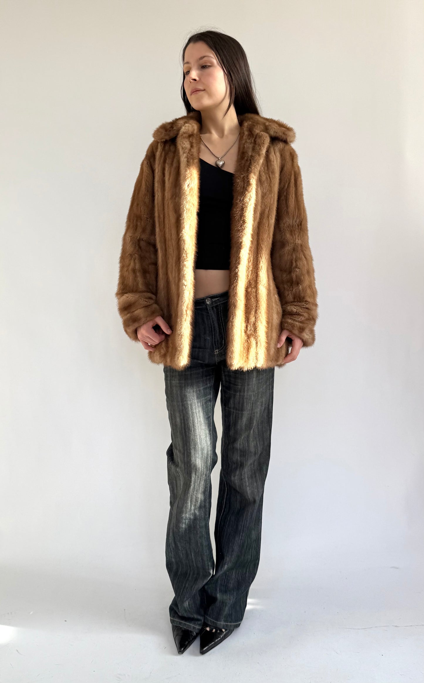 Vintage 90s genuine Fur coat