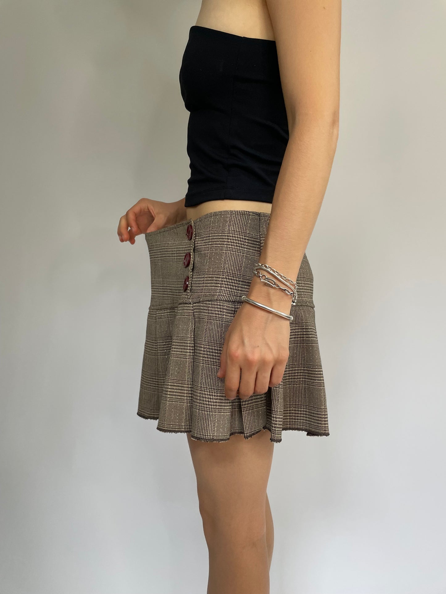 Y2k pleated mini skirt