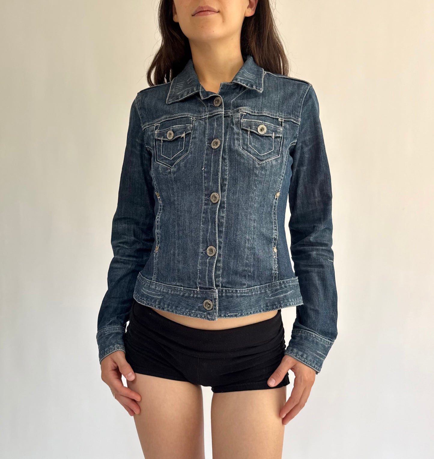 Y2K/2000s fitted jacket by Rezults denim