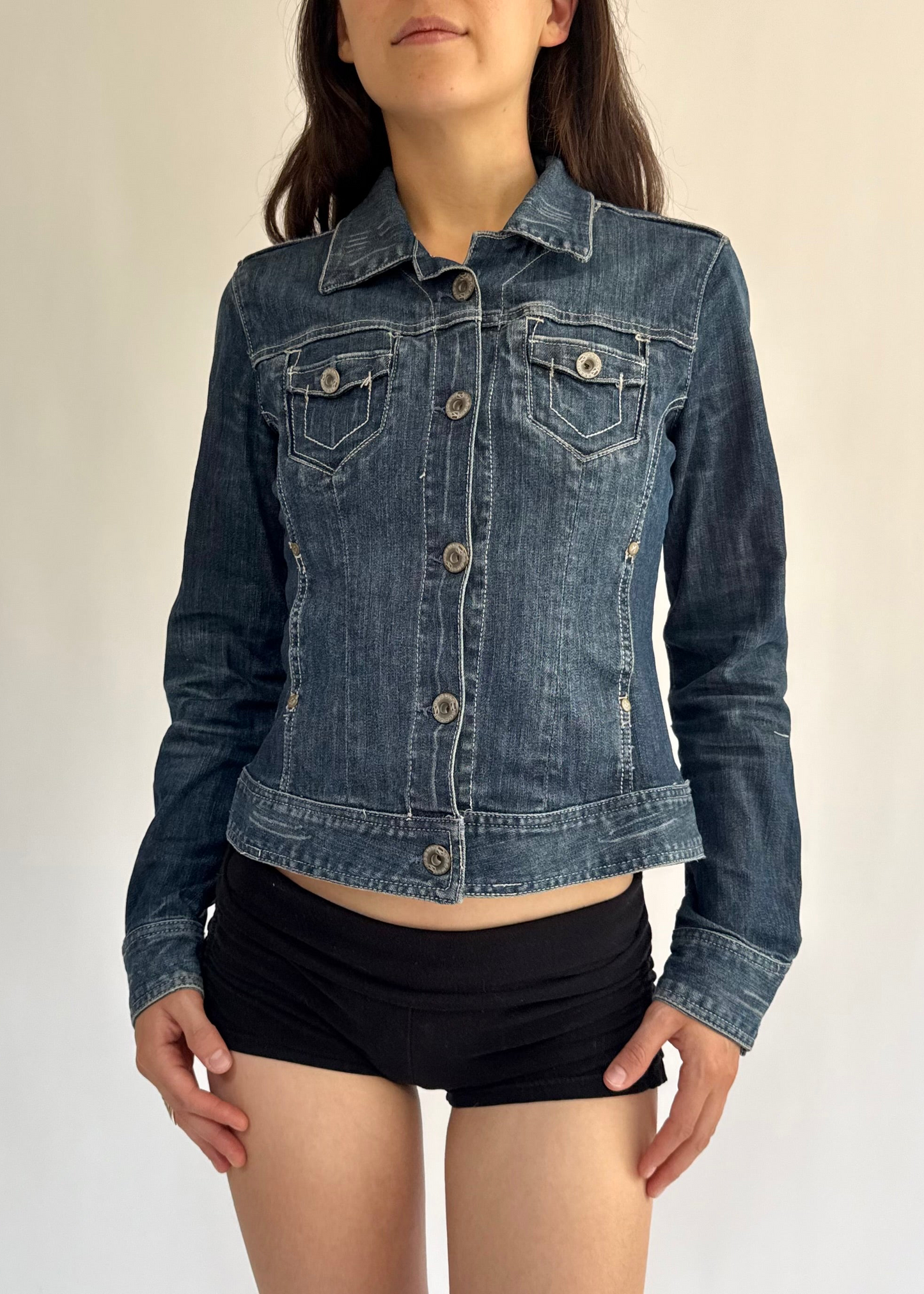 Y2K/2000s fitted jacket by Rezults denim
