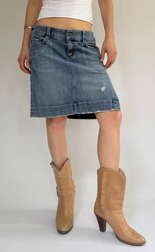 Y2K low rise denim skirt by Jacob connexion