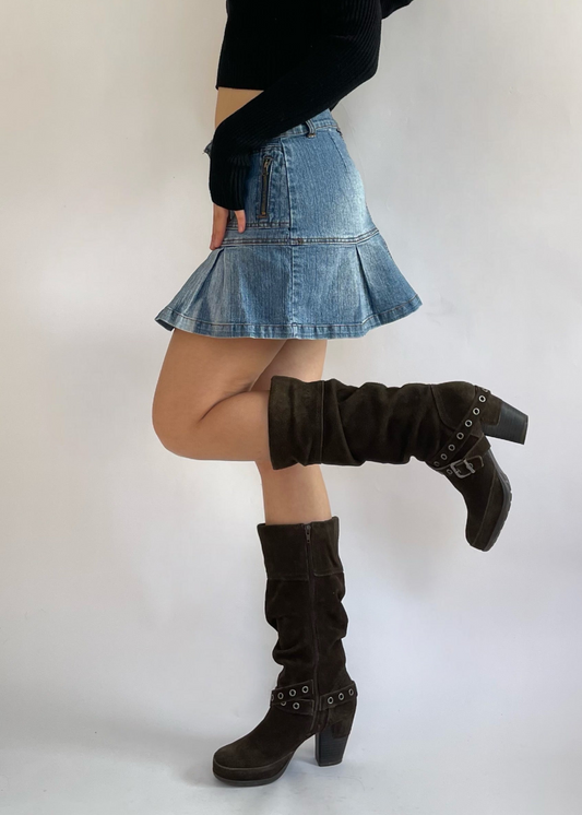 2000s denim mini skirt by 725