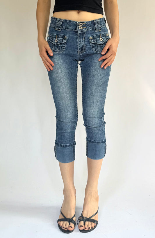 Y2k mid rise capris by brand ANGEL