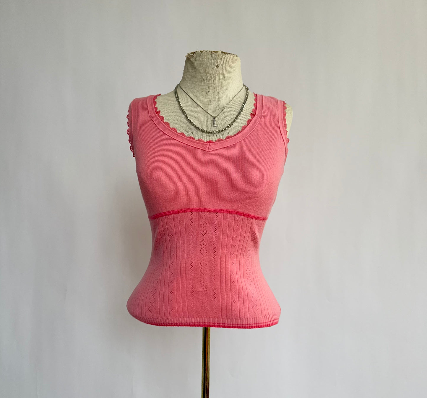 Vintage 90s thick cotton pink top