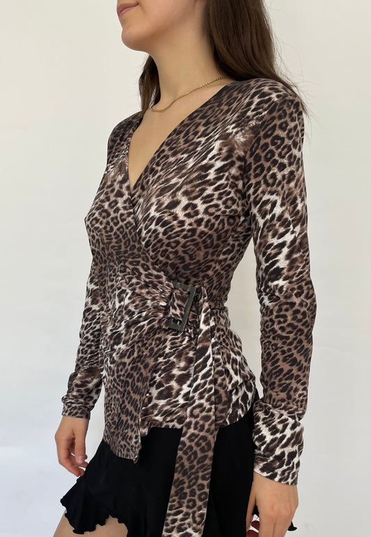 Y2K ultra soft cheetah print long sleeve top by ARRIANNE