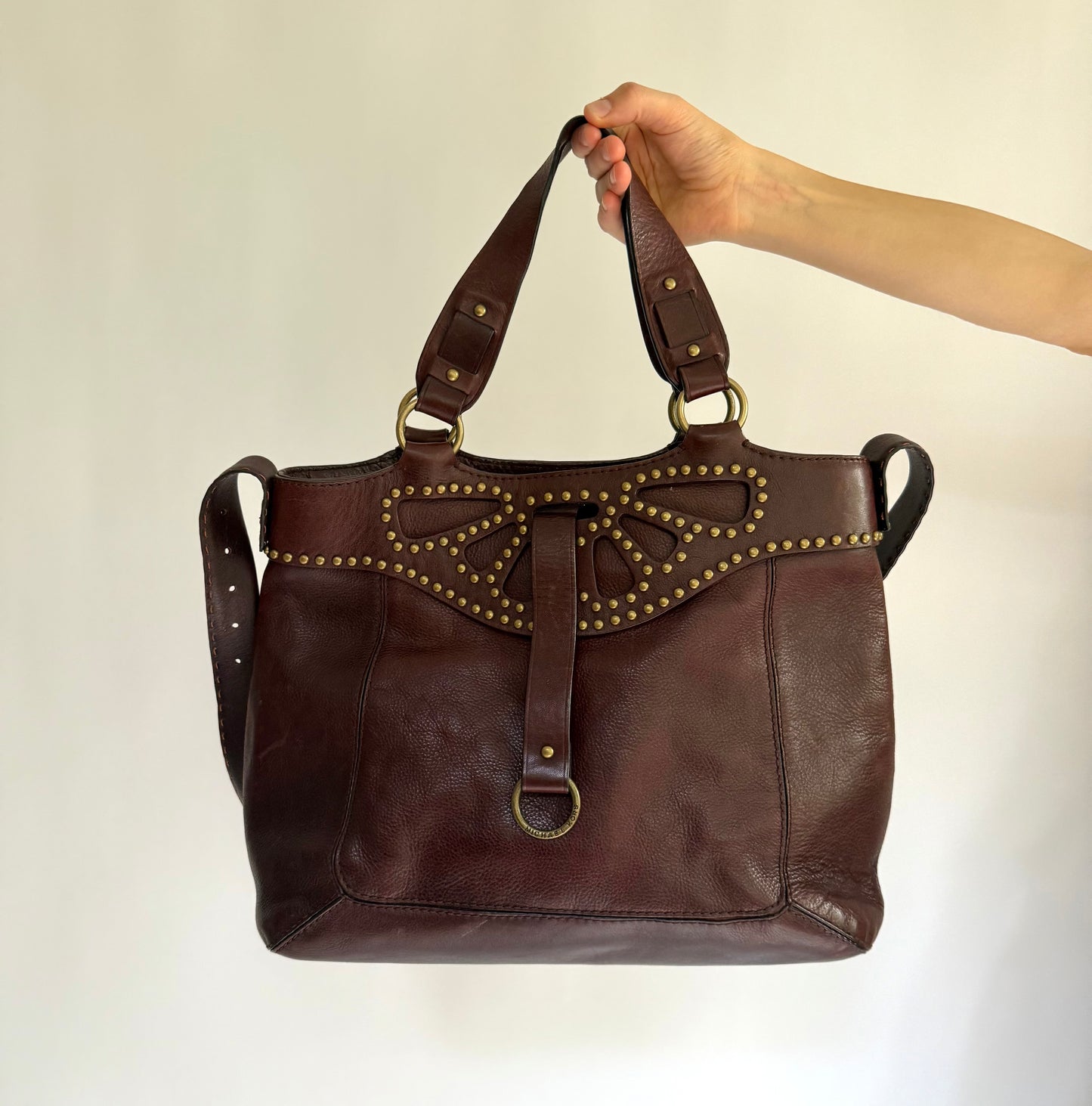 Vintage Y2K leather Micheal Kors studded bag