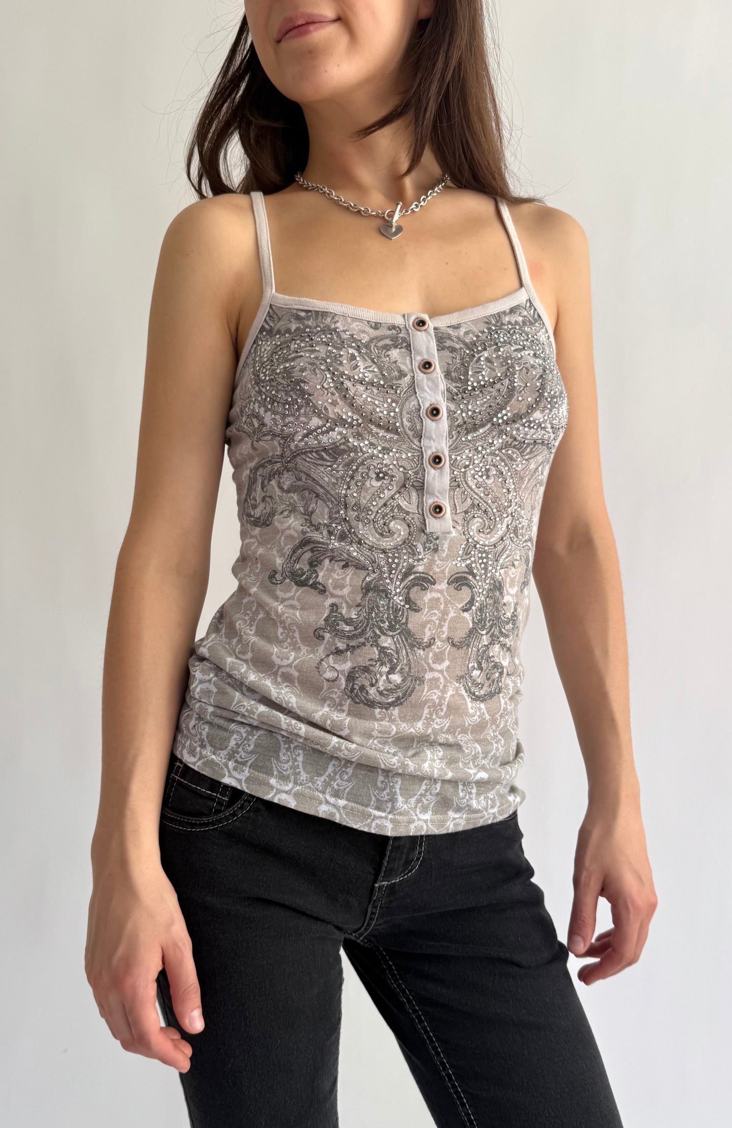 Y2K bedazzled camisole top by MISS ME
