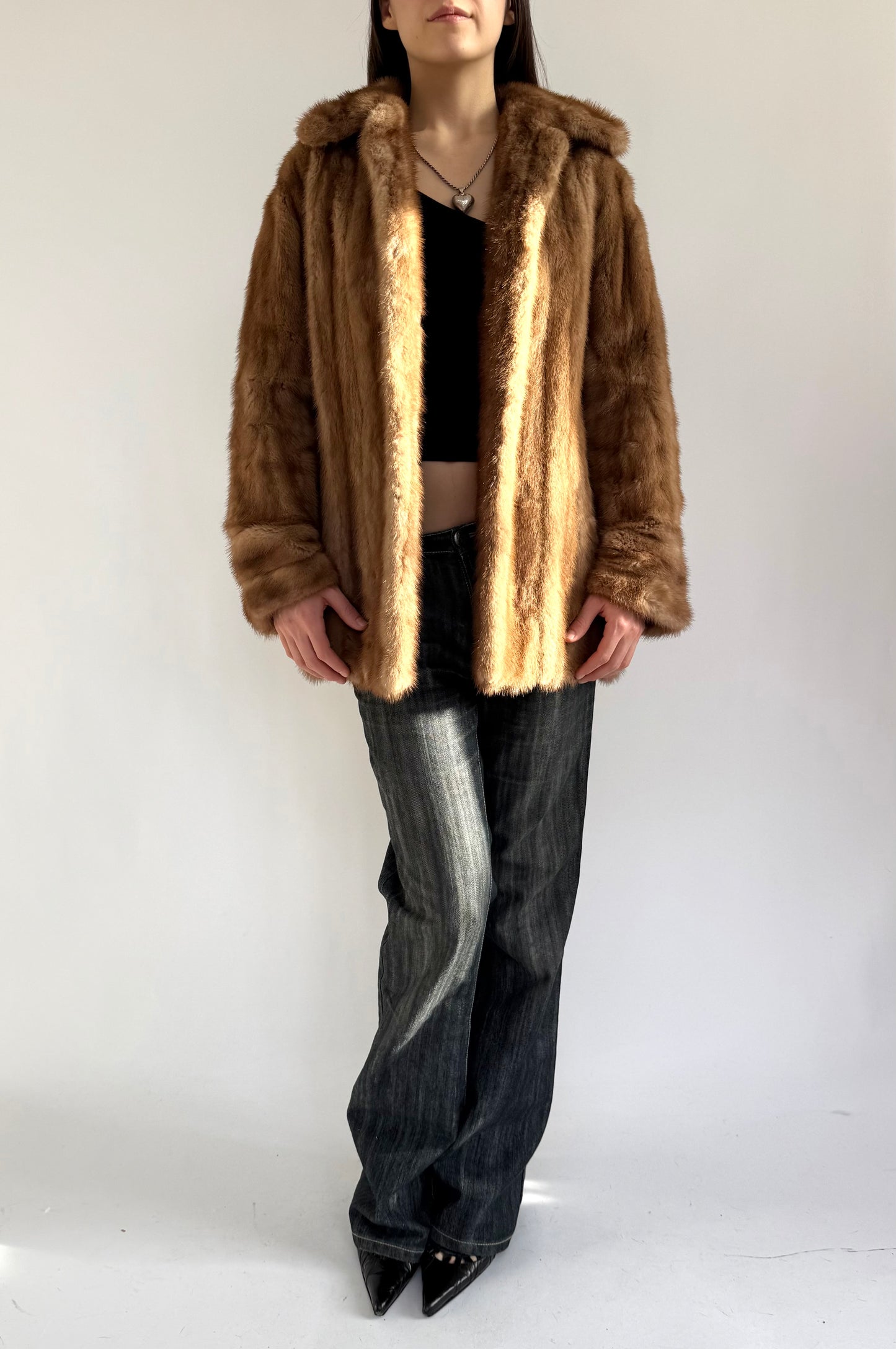 Vintage 90s genuine Fur coat