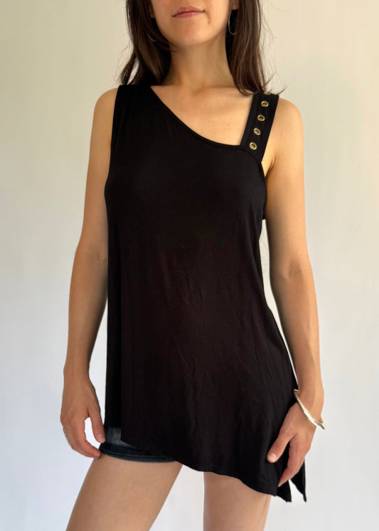 Y2K/2000s soft off the shoulder eyelet top