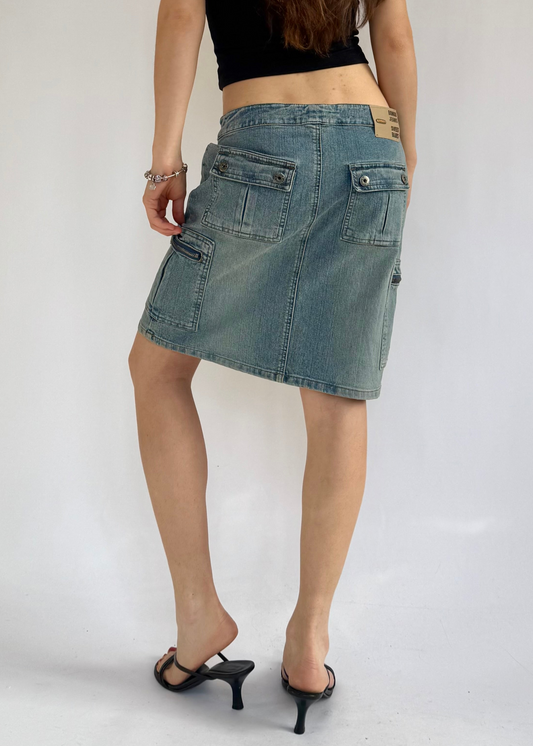 Y2K low rise denim skirt by BONGO