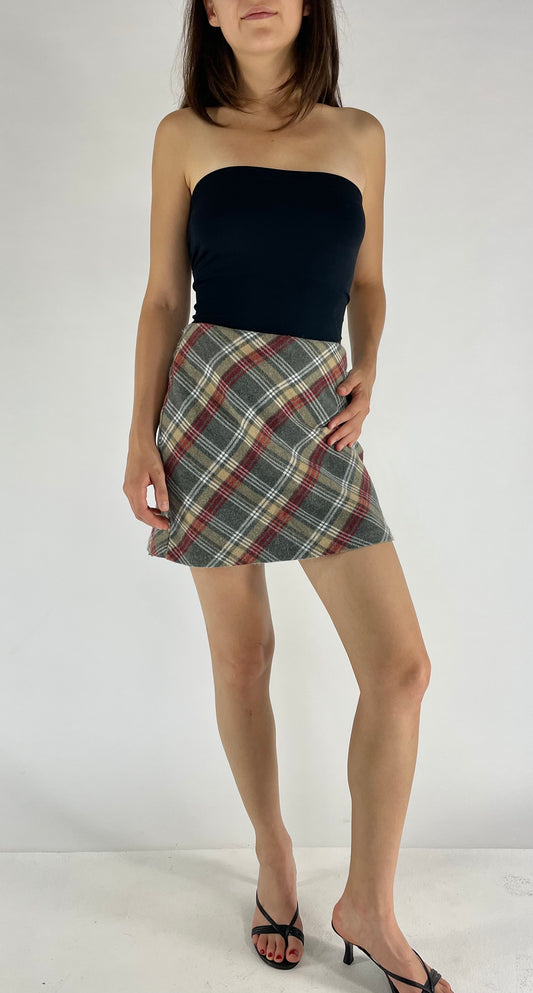 90s plaid skirt